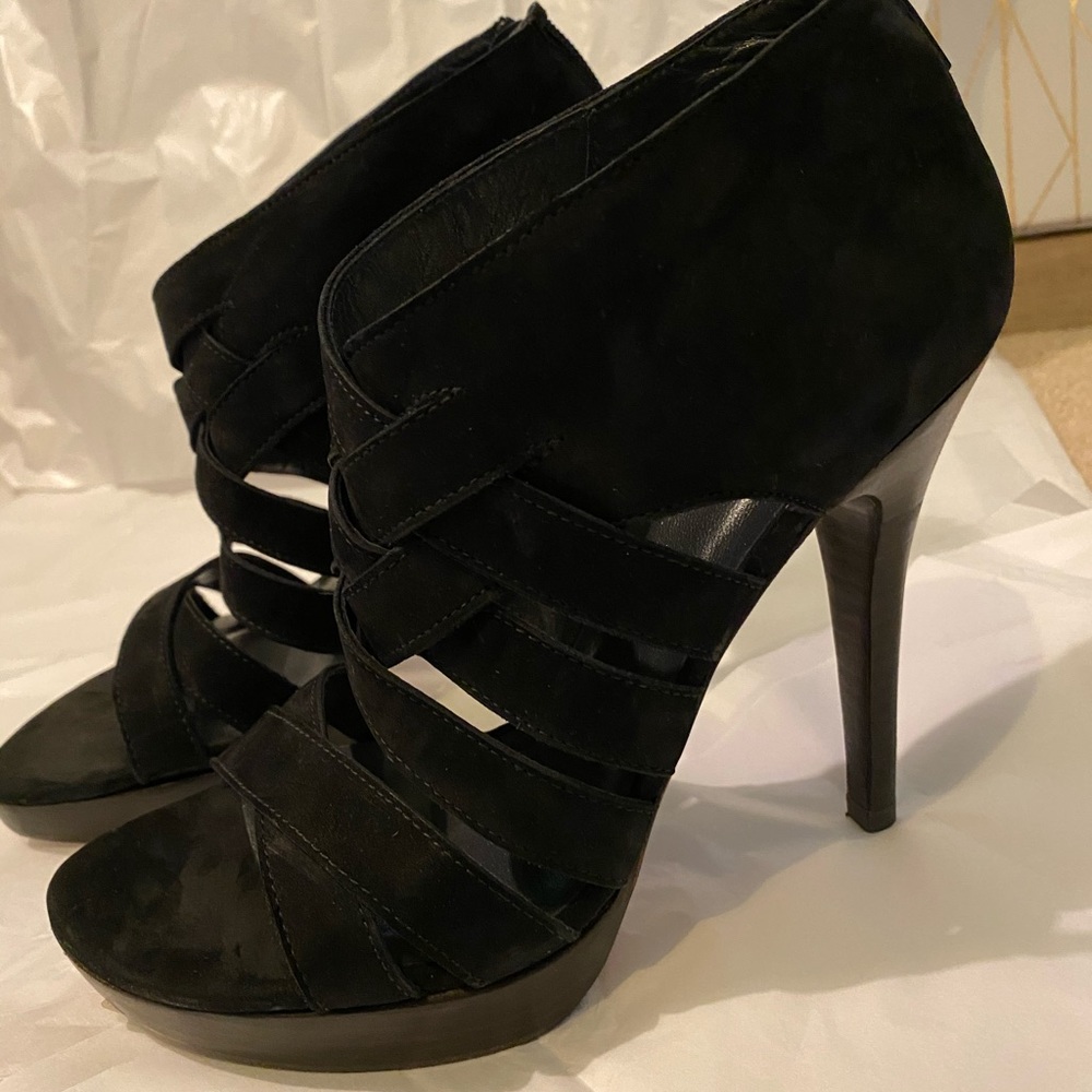 Stuart Weitzman Saxony Platform Sandal Black